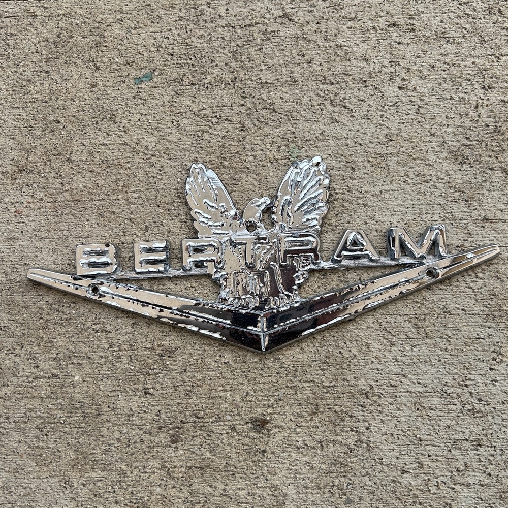 Vintage Bertram Boat Emblem (Metal)